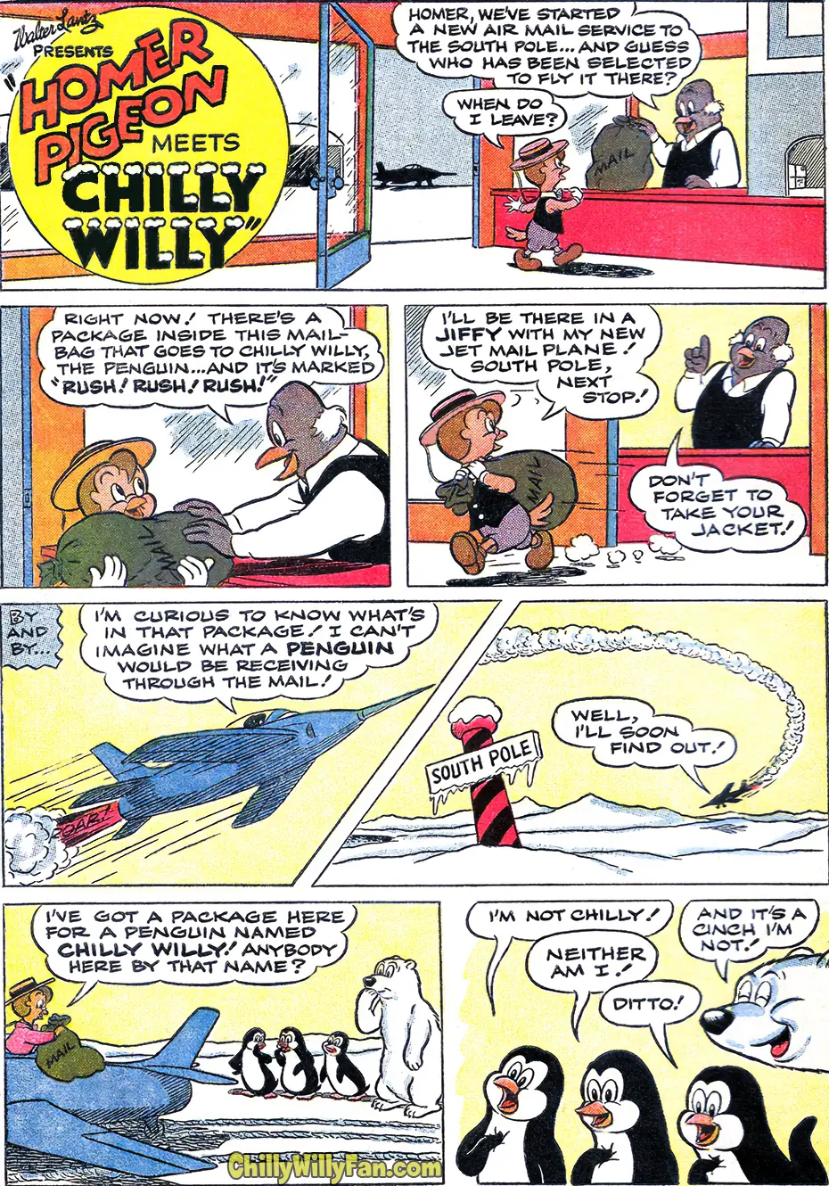 Chilly Willy comic - New Friend - Pg 1